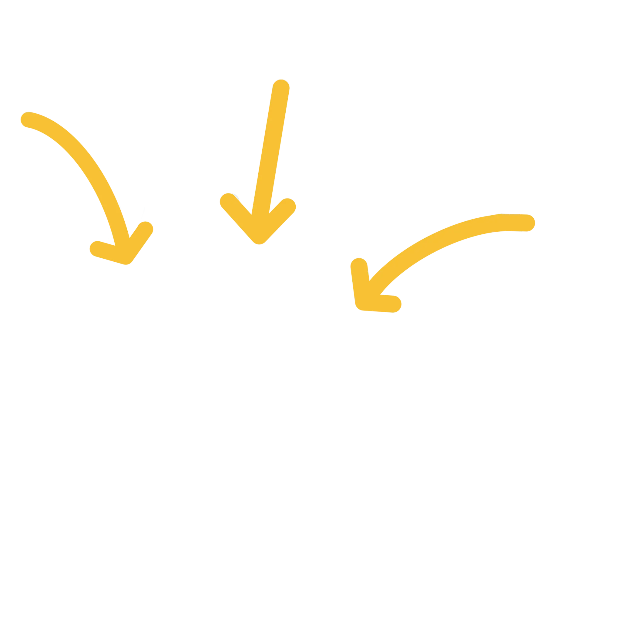 three yellow arrows